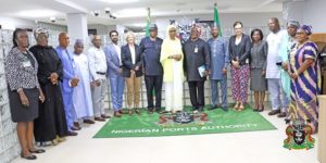 2.The Managing Director, Nigerian Ports Authority (NPA), Hadiza Bala Usman(9th left), the leader of the Steering Committee,SojiApampa (10th left), and his members, top Management of NPA during the occasion. (PHOTOS – NPA MEDIA)