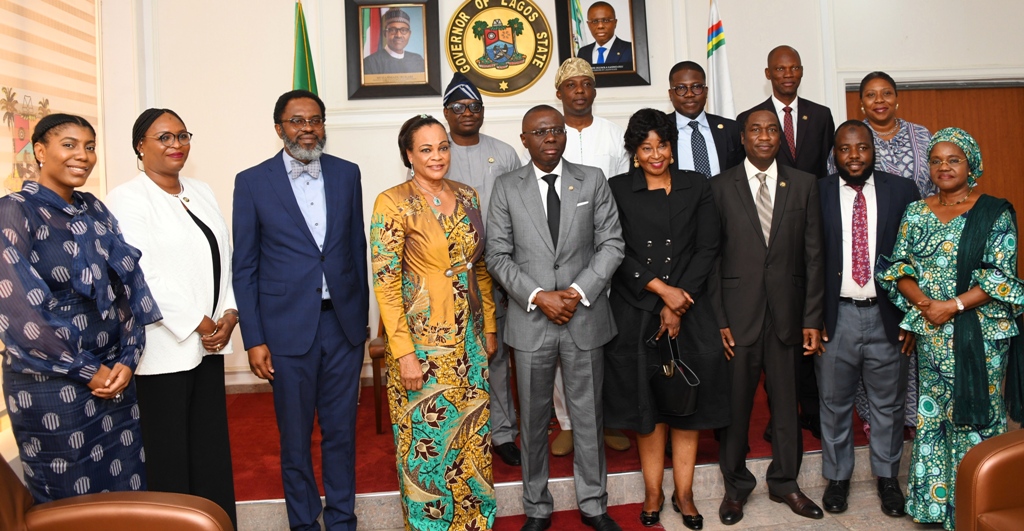 PICTURES: LAGOS PUBLIC INTEREST LAW PARTNERSHIP BOARD OF TRUSTEES PAY COURTESY VISIT TO GOV. SANWO-OLU AT LAGOS HOUSE, ALAUSA, IKEJA, ON MONDAY, FEBRUARY 10, 2020