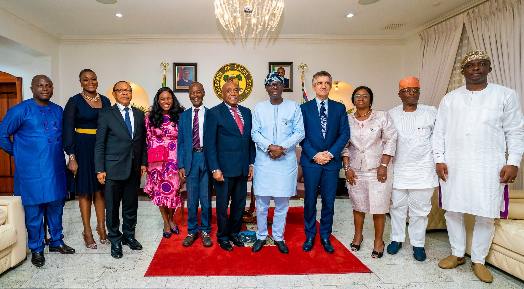 PICTURES: GOV. SANWO-OLU RECEIVES EXECUTIVE MANAGEMENT OF DANGOTE CEMENT PLC AT LAGOS HOUSE, MARINA, ON WEDNESDAY, MARCH 18, 2020