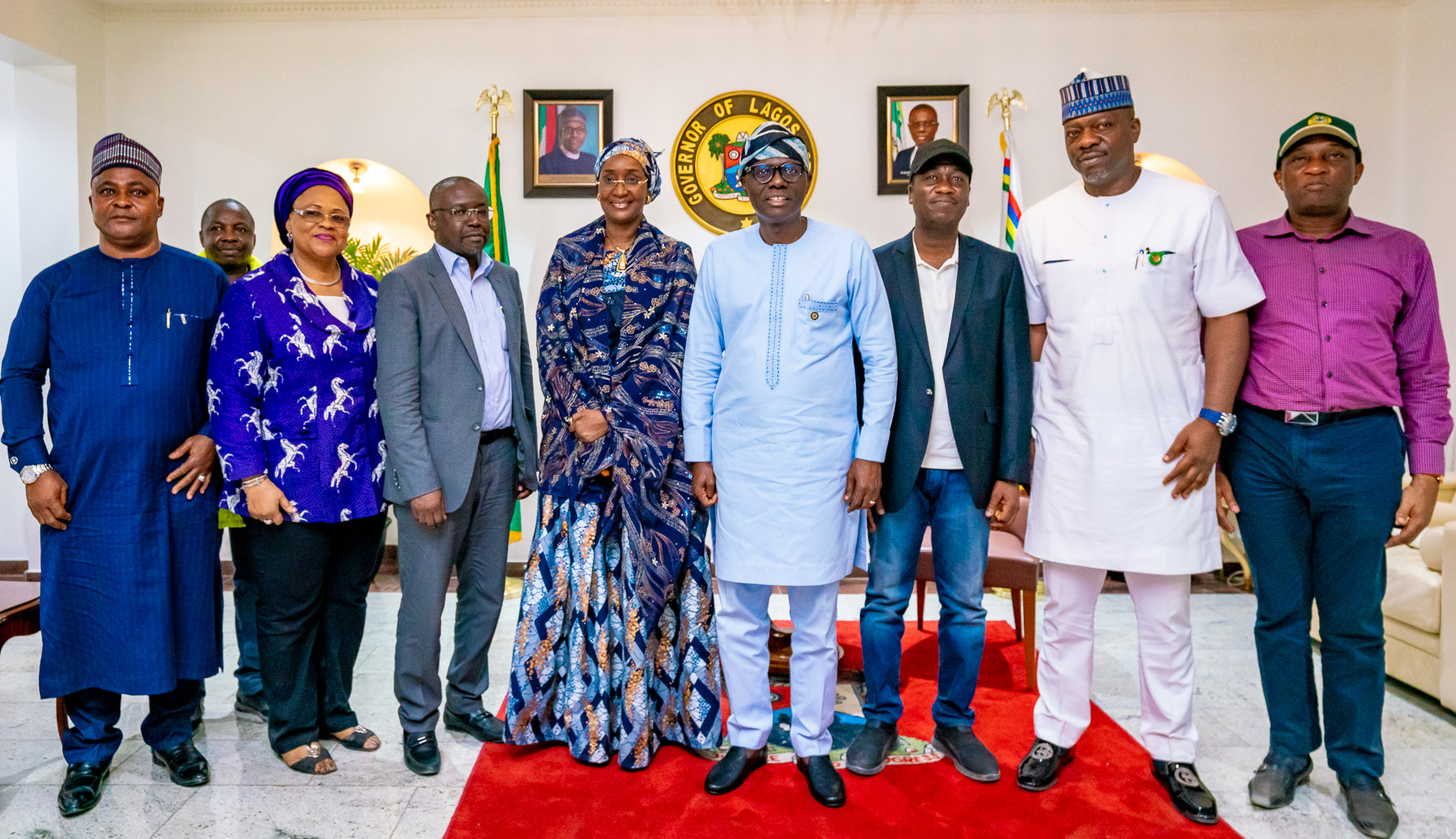 PHOTO NEWS: ABULE-ADO EXPLOSION COMMISERATION VISIT BY THE MINISTER OF HUMANITARIAN AFFAIRS, DISASTER MANAGEMENT & SOCIAL DEVELOPMENT TO THE STATE GOVERNMENT AT LAGOS HOUSE, MARINA, WEDNESDAY, MARCH 18, 2020.