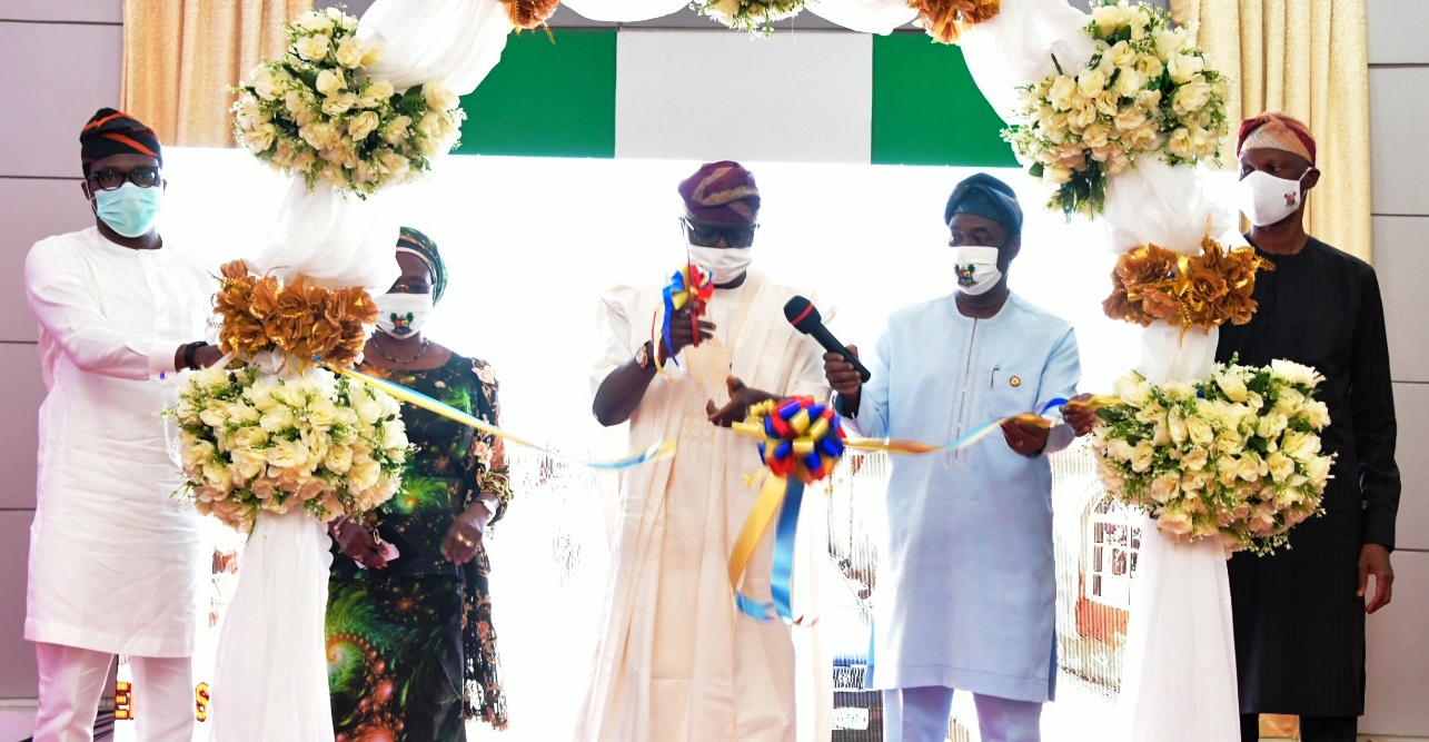 GOV. SANWO-OLU AT VIRTUAL COMMISSIONING OF VITAL PROJECTS, PUBLIC PRESENTATION OF BOOKS TO COMMEMORATE HIS FIRST YEAR IN OFFICE AT LAGOS HOUSE, MARINA ON FRIDAY, MAY 29, 2020