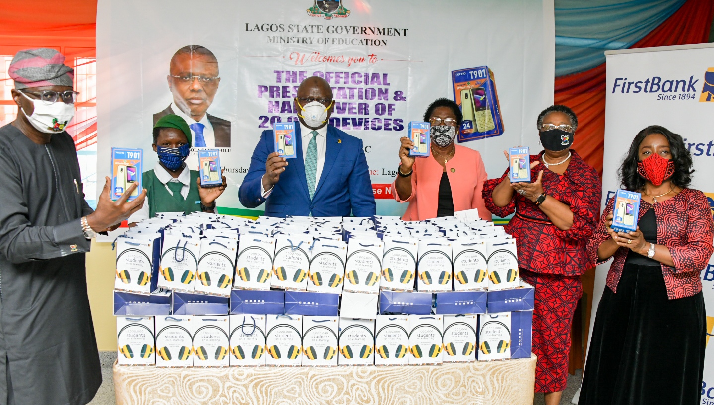 PICTURES: GOV. SANWO-OLU, FIRST LADY AT PRESENTATION OF 20,000 E-LEARNING DEVICES FOR LAGOS STATE SCHOOLS AT LAGOS HOUSE, MARINA, ON THURSDAY, JUNE 11, 2020