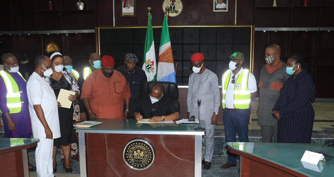 Uzodimma Signs Bills on Control of Oil Mills, Traditional Institutions into Law