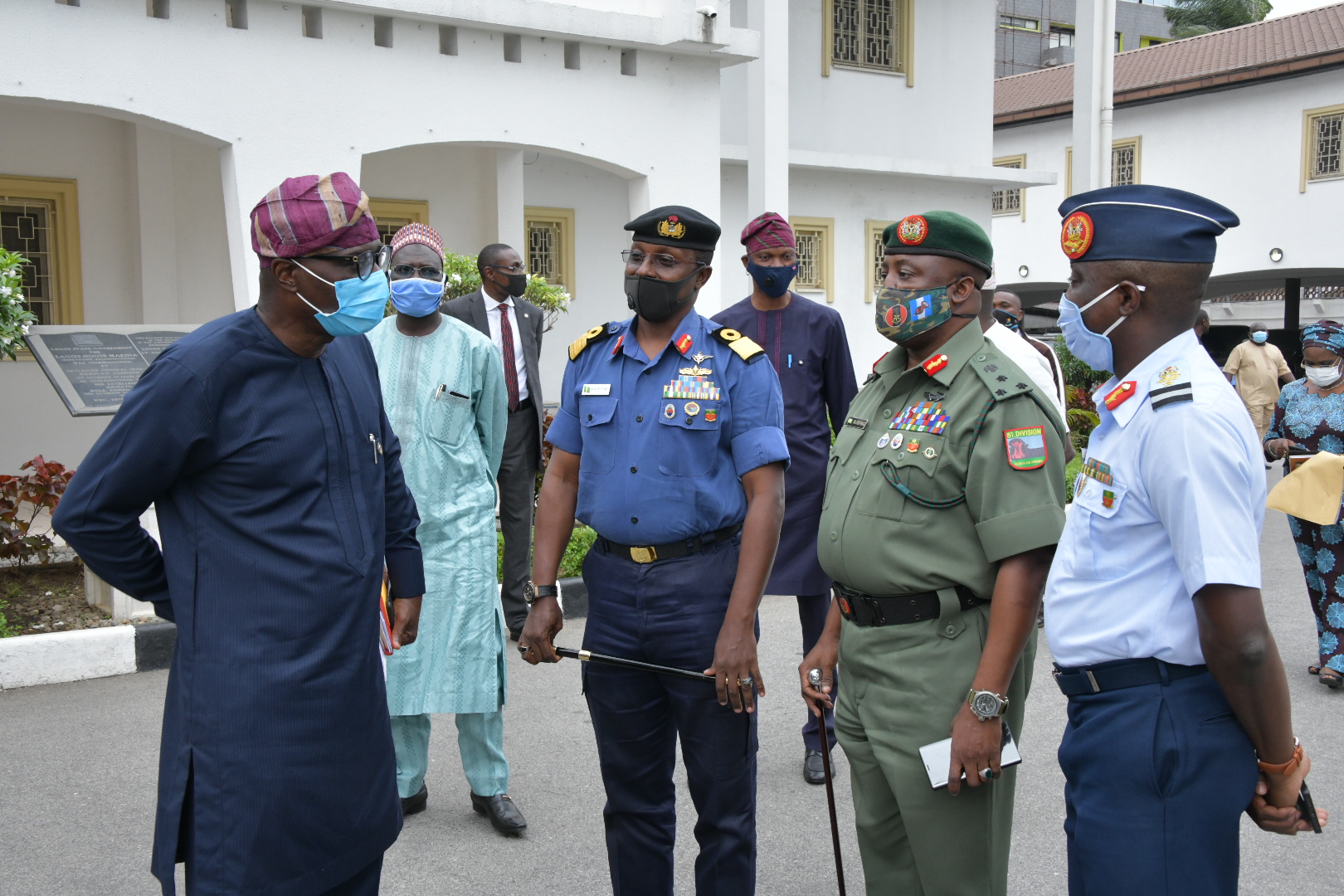 GOV. SANWO-OLU PRESIDES AT THE STATE SECURITY COUNCIL MEETING HELD AT LAGOS HOUSE, MARINA ON MONDAY, AUGUST 3 2020.