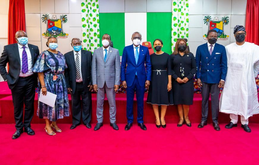 Pictures: Gov. Sanwo-Olu Inugurates Newly Appointed Members Of Health, Judicial Service Commissions And Board  Of Ibile Oil & Gas Corporation At Lagos House, Ikeja, On Tuesday,  February 23, 2021