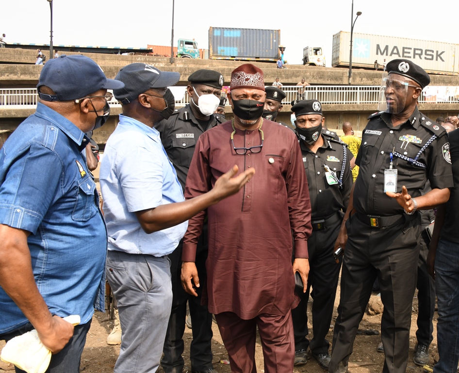 PHOTOS: LASG Task Force Team On An Assessment Of The Traffic Situation In The Apapa Corridor On Monday, March 1, 2021.