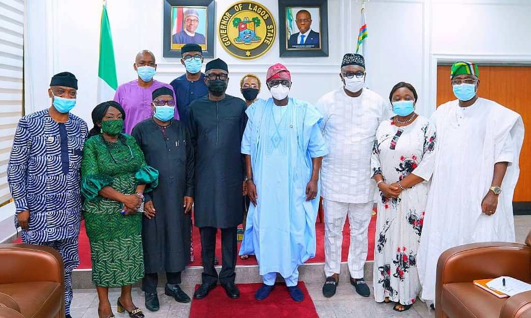 PICTURES: National Action Committee On Africa Continental Free Trade Area Agreement (AfCFTA) Pay Courtesy Visit To Gov. Sanwo-Olu At Lagos House, Ikeja, On Tuesday, March 23, 2021