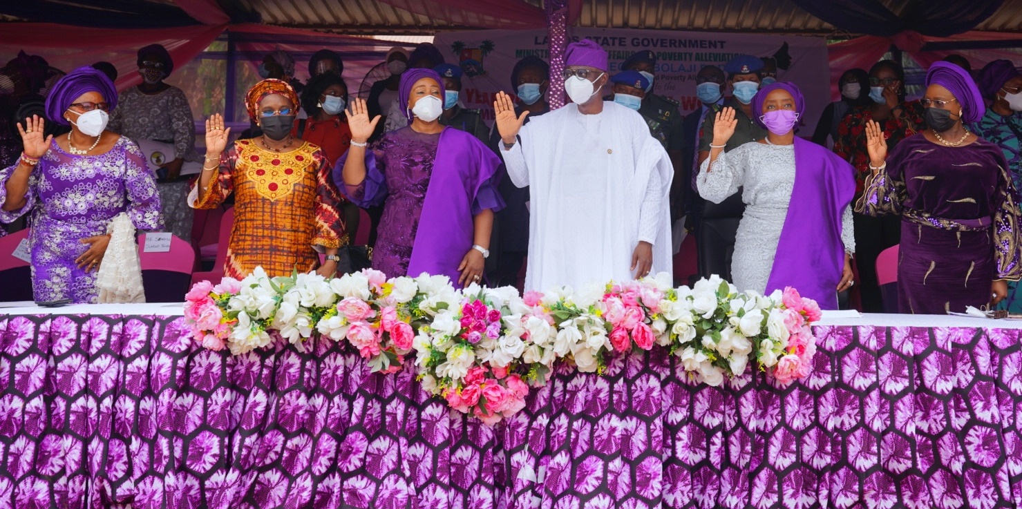 PICTURES: Gov.Sanwo-Olu, First Lady Of Lagos State At  Y2021 International Women’s Day Celebration At Police College Ground, Ikeja On Tuesday, March 9.