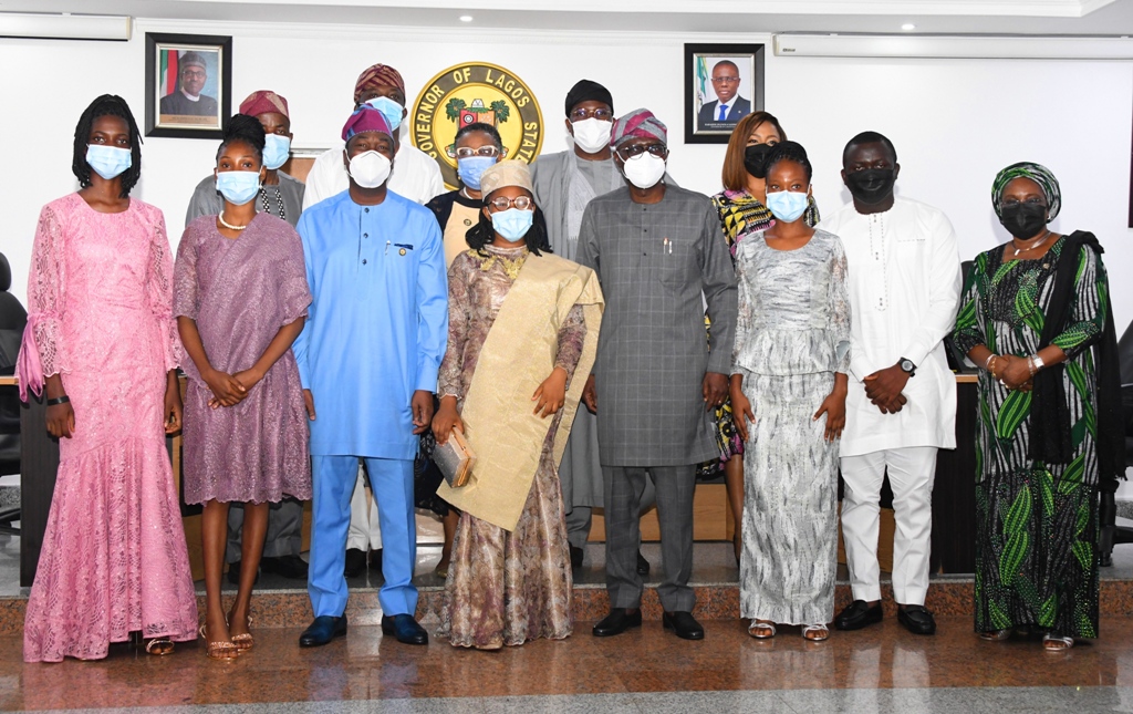 PHOTOS: Gov. Sanwo-Olu Hosts The One-Day Governor, Eniola Ajala And Her Cabinet Members At Lagos House, Ikeja, On Friday,March 26, 2021