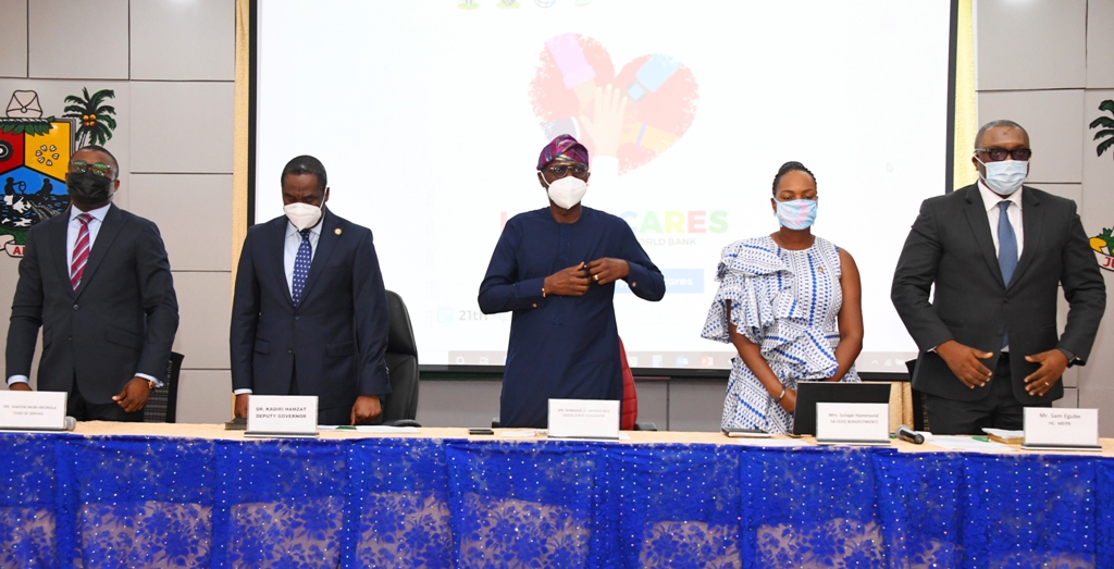 PICTURES: GOV. SANWO-OLU LAUNCHES THE LAGOS CARES INITIATIVE AND HUMAN CAPITAL DEVELOPMENT CORE WORKING GROUP AT LAGOS HOUSE, IKEJA ON WEDNESDAY, APRIL 21, 2021