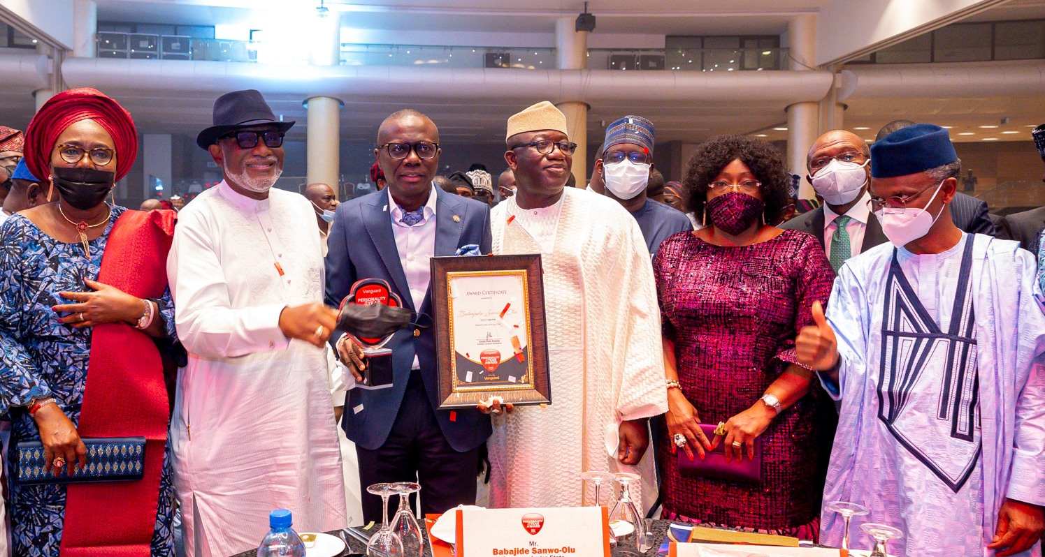Photos: Gov. Sanwo-Olu Receives Vanguard Personality Of The Year Award At EKO Hotels And Suites, Victoria Island, On Saturday, July 17, 2021