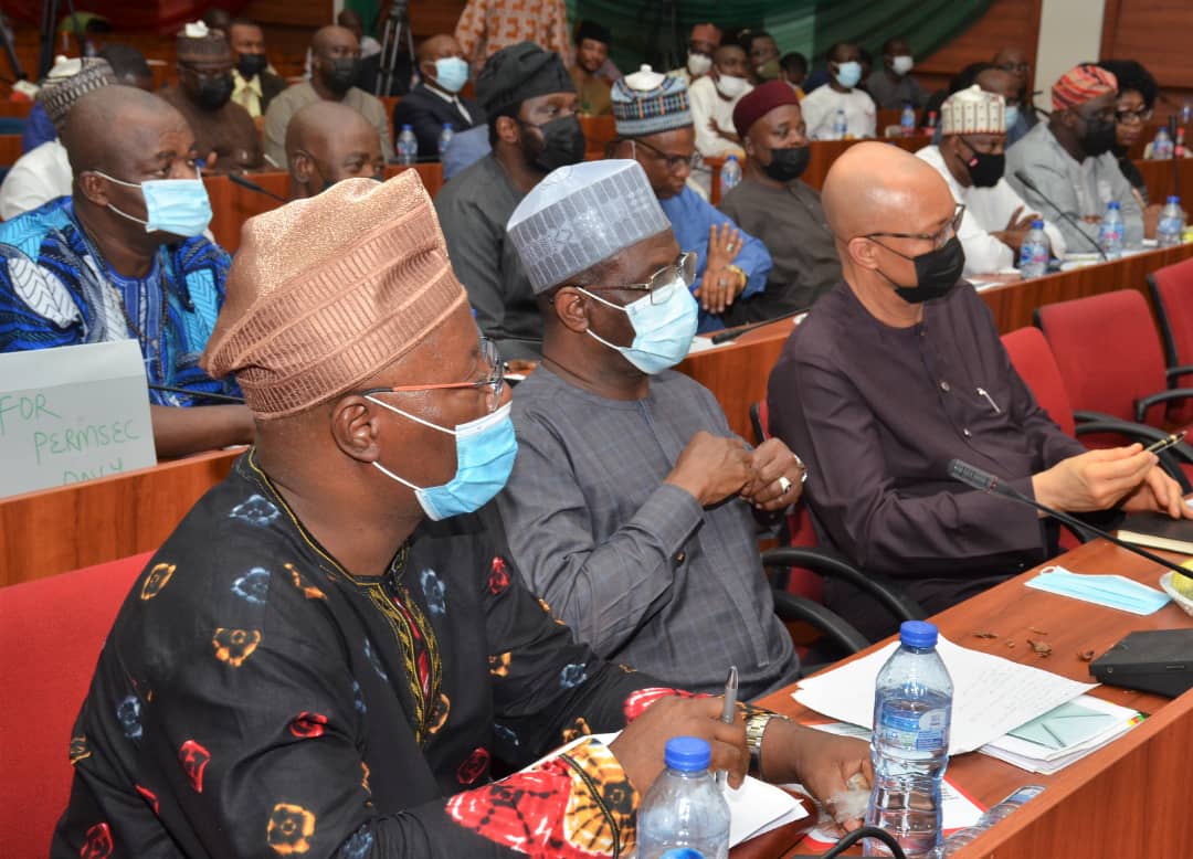Photos: NNPC GMD, Mallam Mele Kyari addressed Joint Senate Committees On The 2022-2024 Medium Term Expenditure And Fiscal Strategy Paper On Wednesday