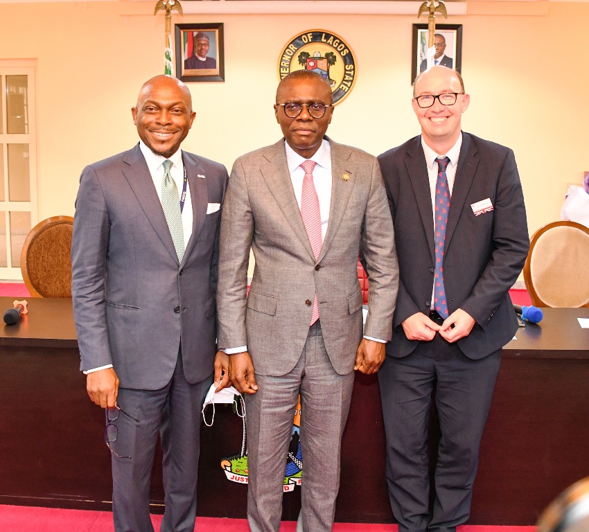 Pictures: Gov. Sanwo-Olu Sign The Lagos State Green Bond Issuance Memorandum Of Understanding (MoU) At Lagos House, Marina, On Tuesday, September 14, 2021.