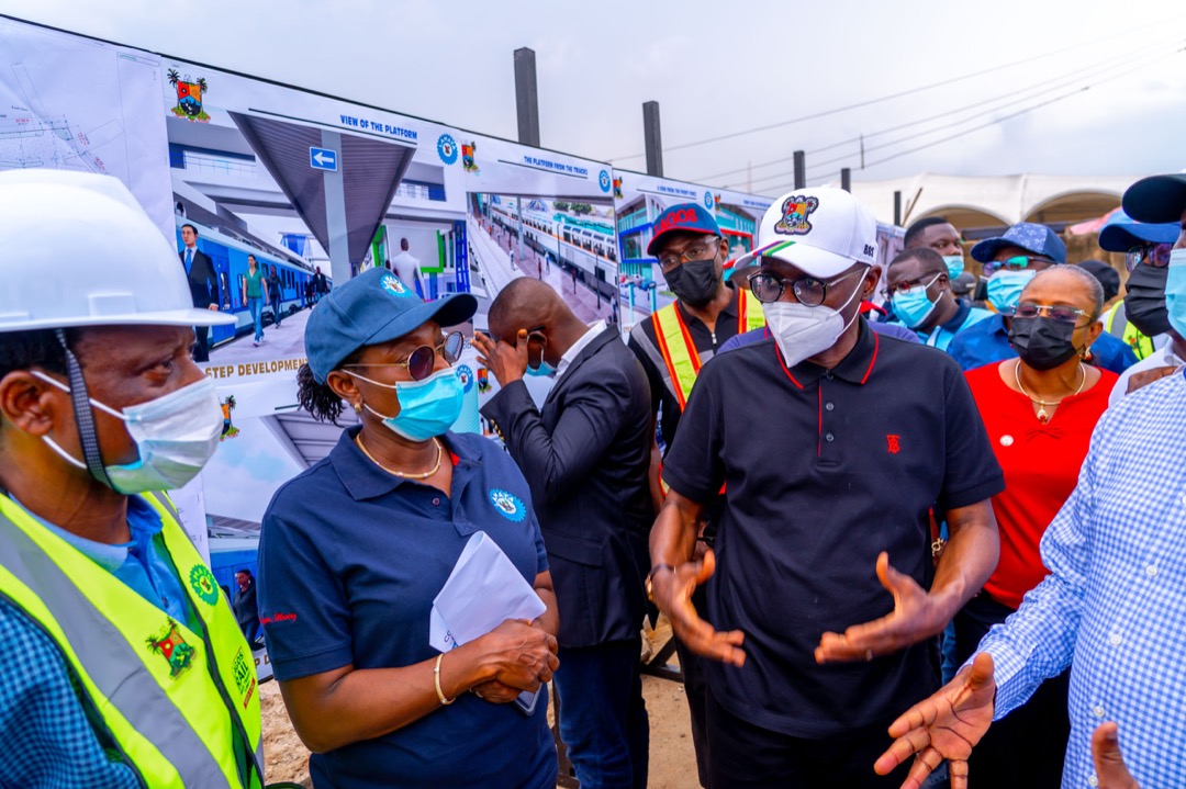 Photos: Gov. Sanwo-Olu And Other Cabinet Members Inspects The Lagos Blue & Redline Rail Projects Across The State On Saturday September 25, 2021.
