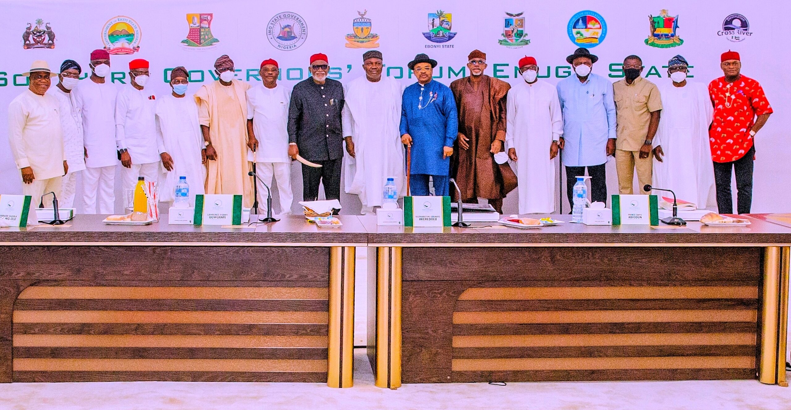 Photos:  Southern Governors’ Forum Meeting In Enugu, On Thursaday, September 16, 2021