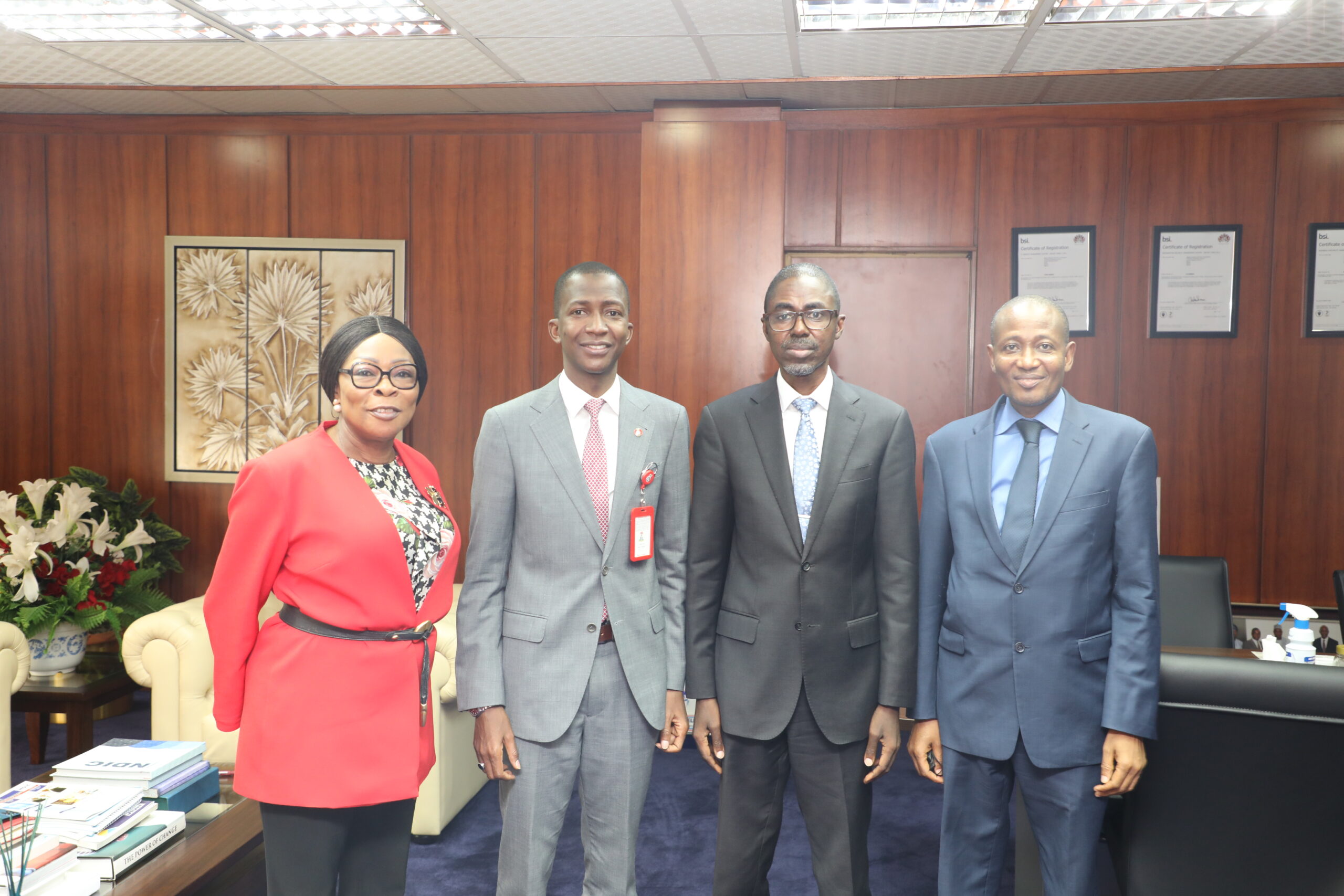 Photos: During A Courtesy Call To The NDIC Senior Management In Abuja By The Chairman Of  EFCC