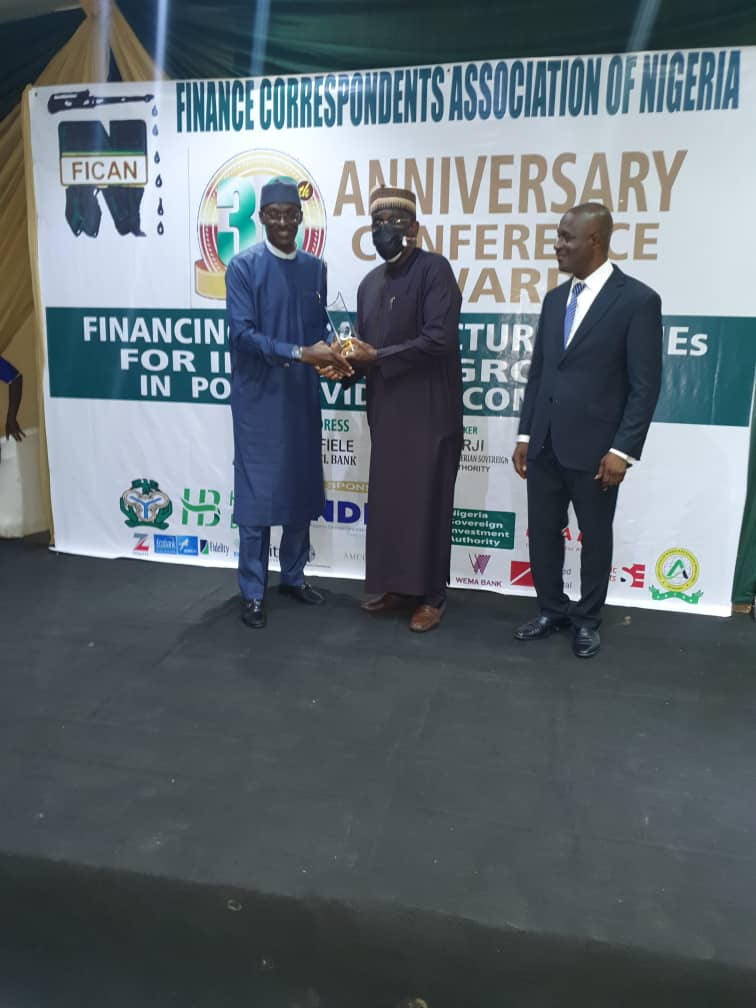 Photo: NDIC Receives  Award of Special Recognition For Supporting Financial Journalism