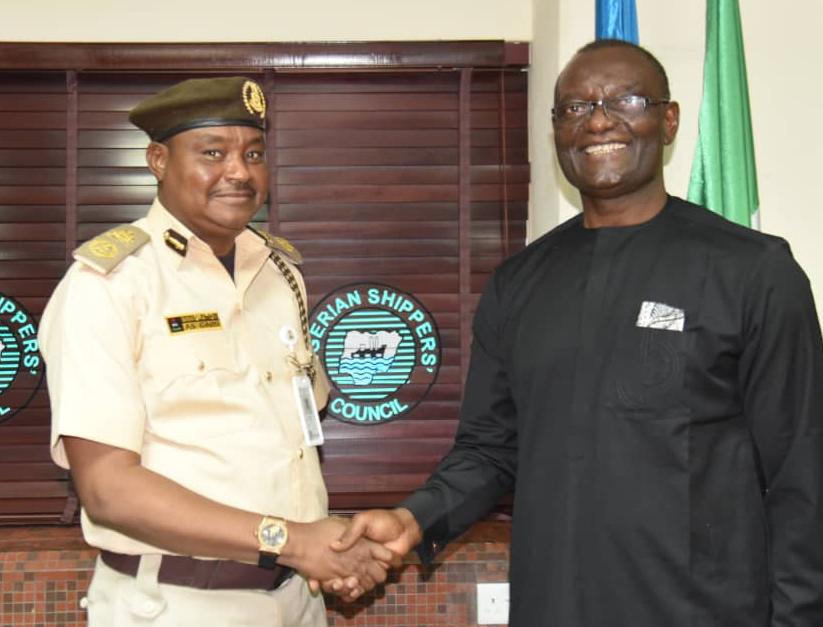 Photos: Executive Secretary/CEO, Nigerian Shippers’ Council with Comptroller Nigeria Immigration Service, Lagos Seaports/Marine Command at NSC Headquarters, Lagos