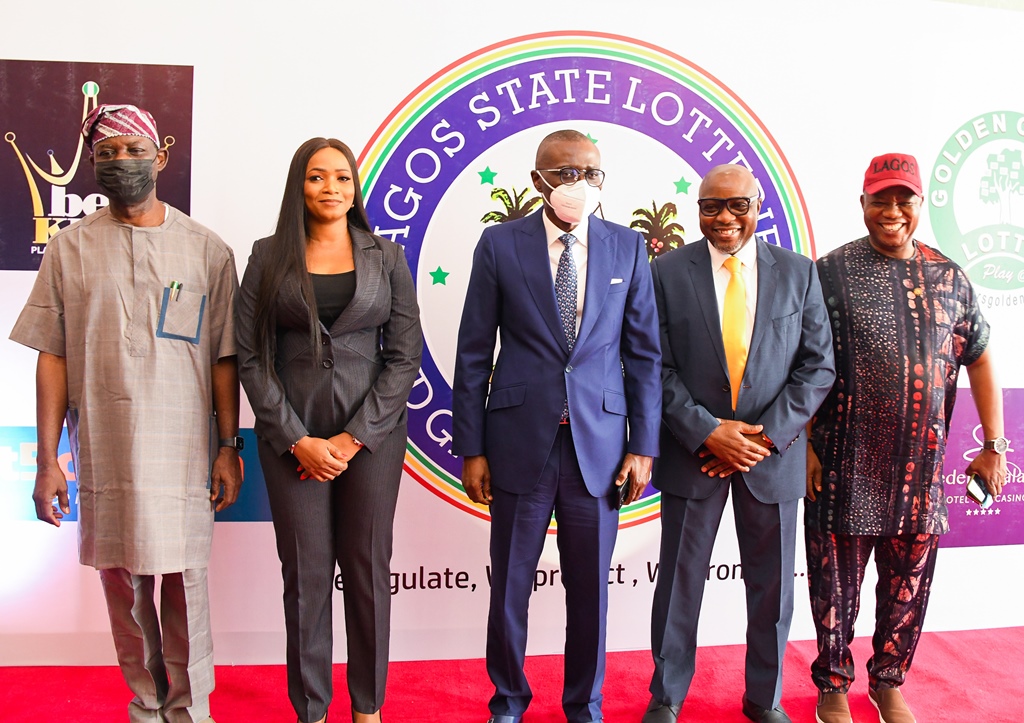 Photos: Gov. Sanwo-Olu Unveils Lagos State Lotteries And Gaming Authority’s  New Brand Logo In Lagos