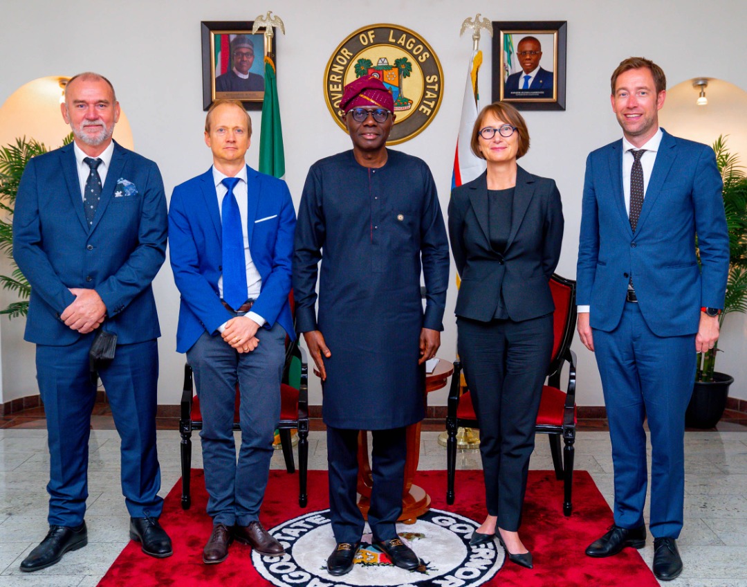 Pictures: Gov. Sanwo-Olu Receives Ambassador Of The Royal Kingdom Of Norway, Mr. Knut Eiliv Lein At Lagos House, Marina.