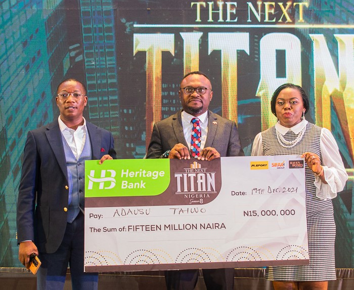 Heritage Bank Empowers Elderly Caregiver With N15m In “The Next Titan Season-8″