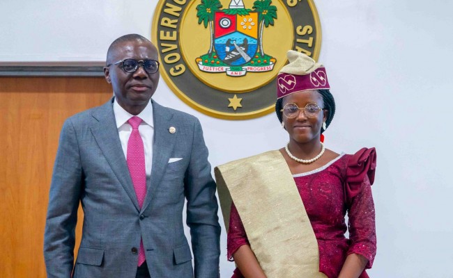 17-Year-Old Jemimah Becomes Lagos’ One-Day Governor, As Sanwo-Olu Swaps Role