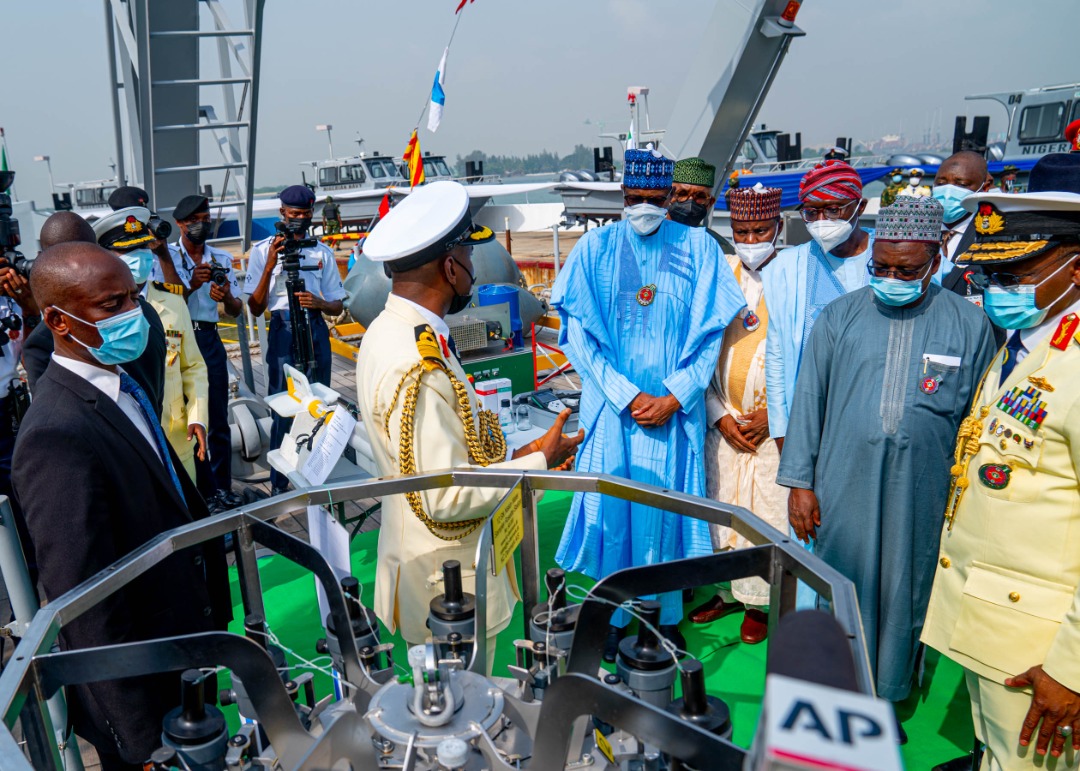President Buhari Unveils Made-In-Nigeria Vessels In Lagos