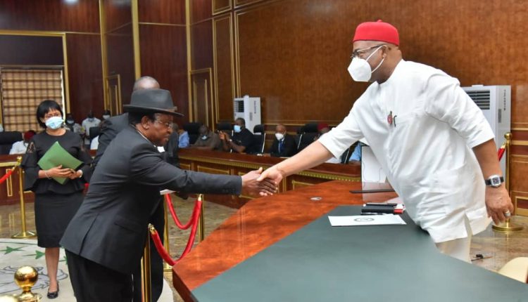  Uzodimma Swears-In Acting President, Owerri Customary Court of Appeal