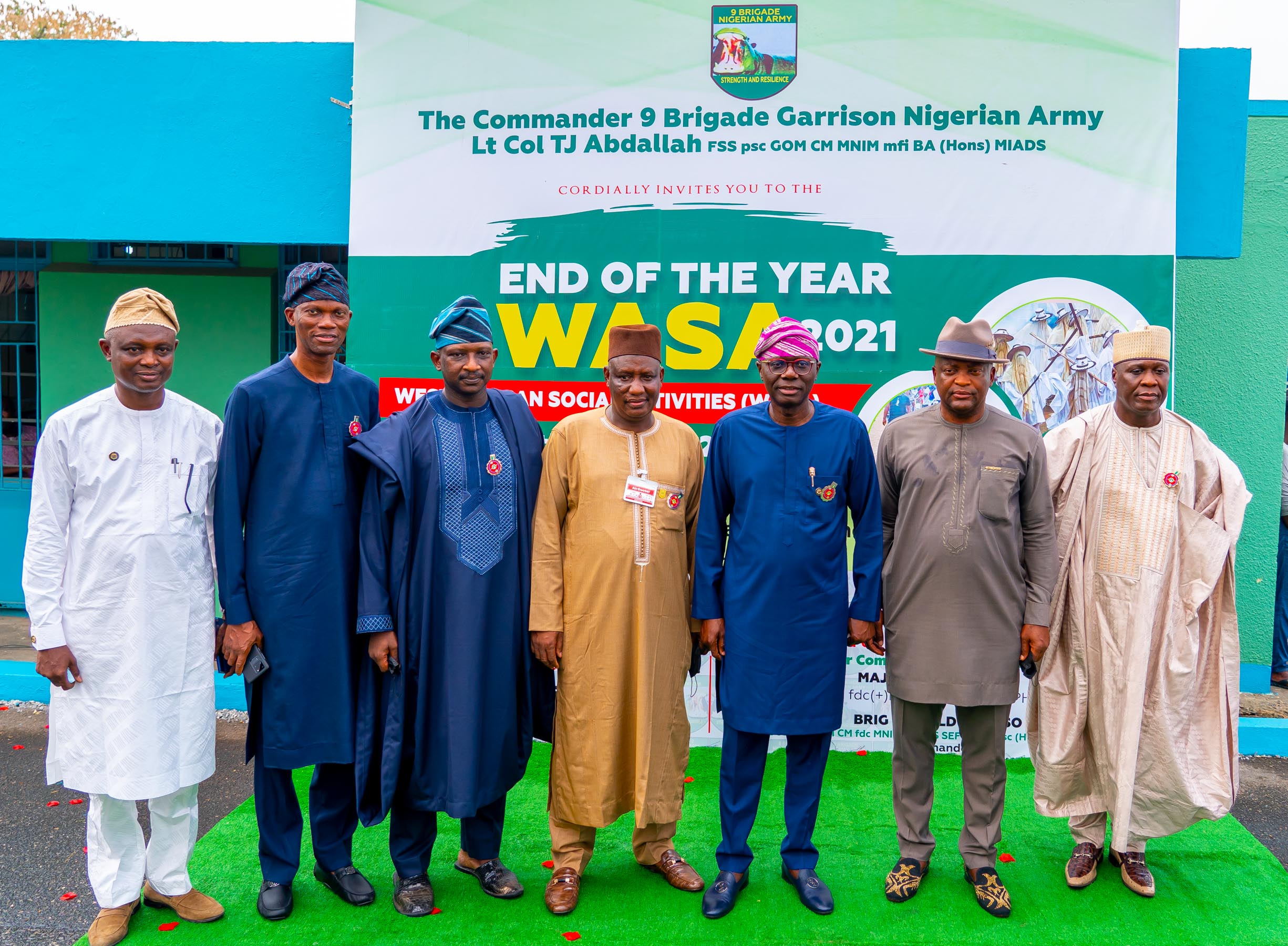 Photos: Gov. Sanwo-Olu Attends The Nigerian Army (9 Brigade) 2021 West African Social Activities (WASA) At 9 Brigade Garrison Parade Ground, Nigerian Army Cantonment, Ikeja, On Saturday..