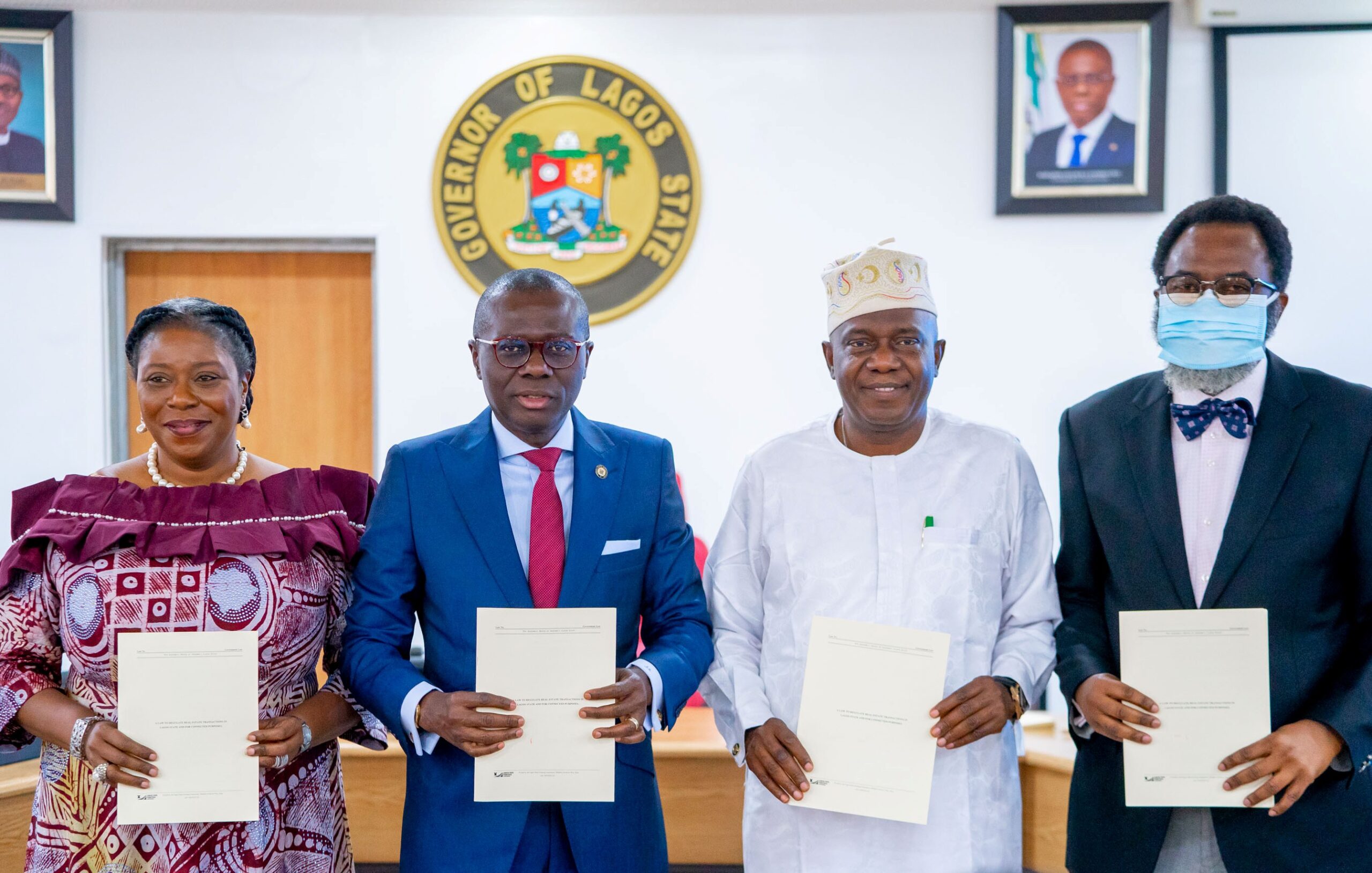 Photos: Gov. Sanwo-Olu Signs Bills Regulating Real Estate Transaction In Lagos And Others On Monday