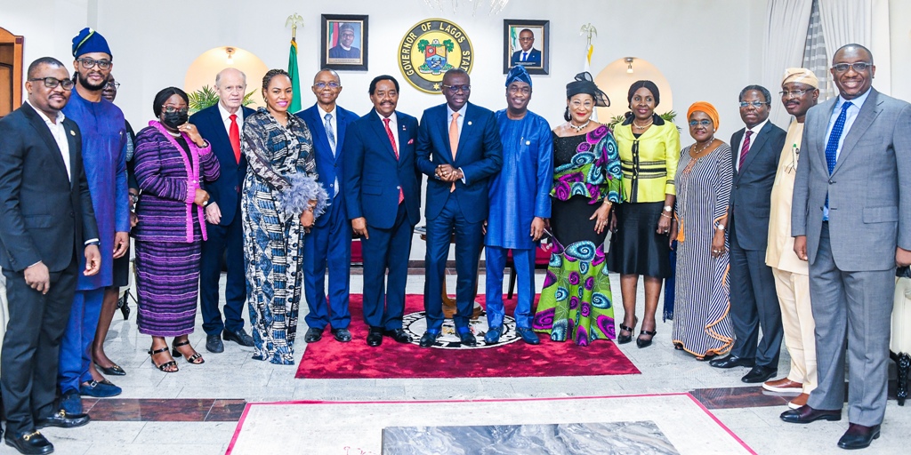 Photos: Gov. Sanwo-Olu Receives President And Executive Members Of LCCI At Lagos House, Marina On Tues.