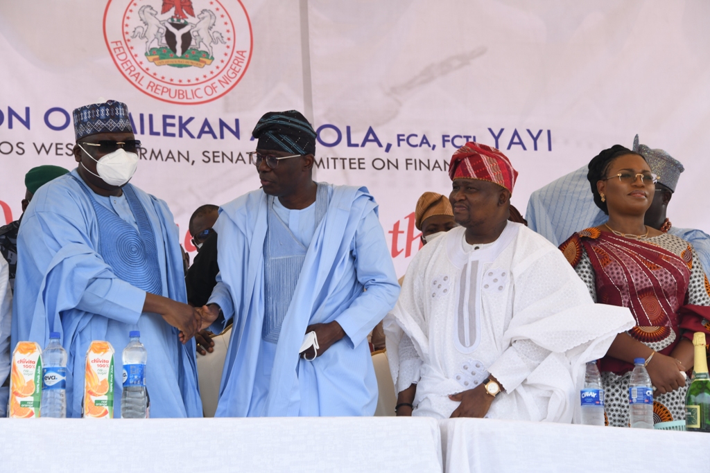 Photos: Senate President, Ahmad Lawan And Gov. Sanwo-Olu At The 5th Edition Of Lagos West Senatorial District Town Hall & Empowerment Programme On Sunday, February 13,  2022