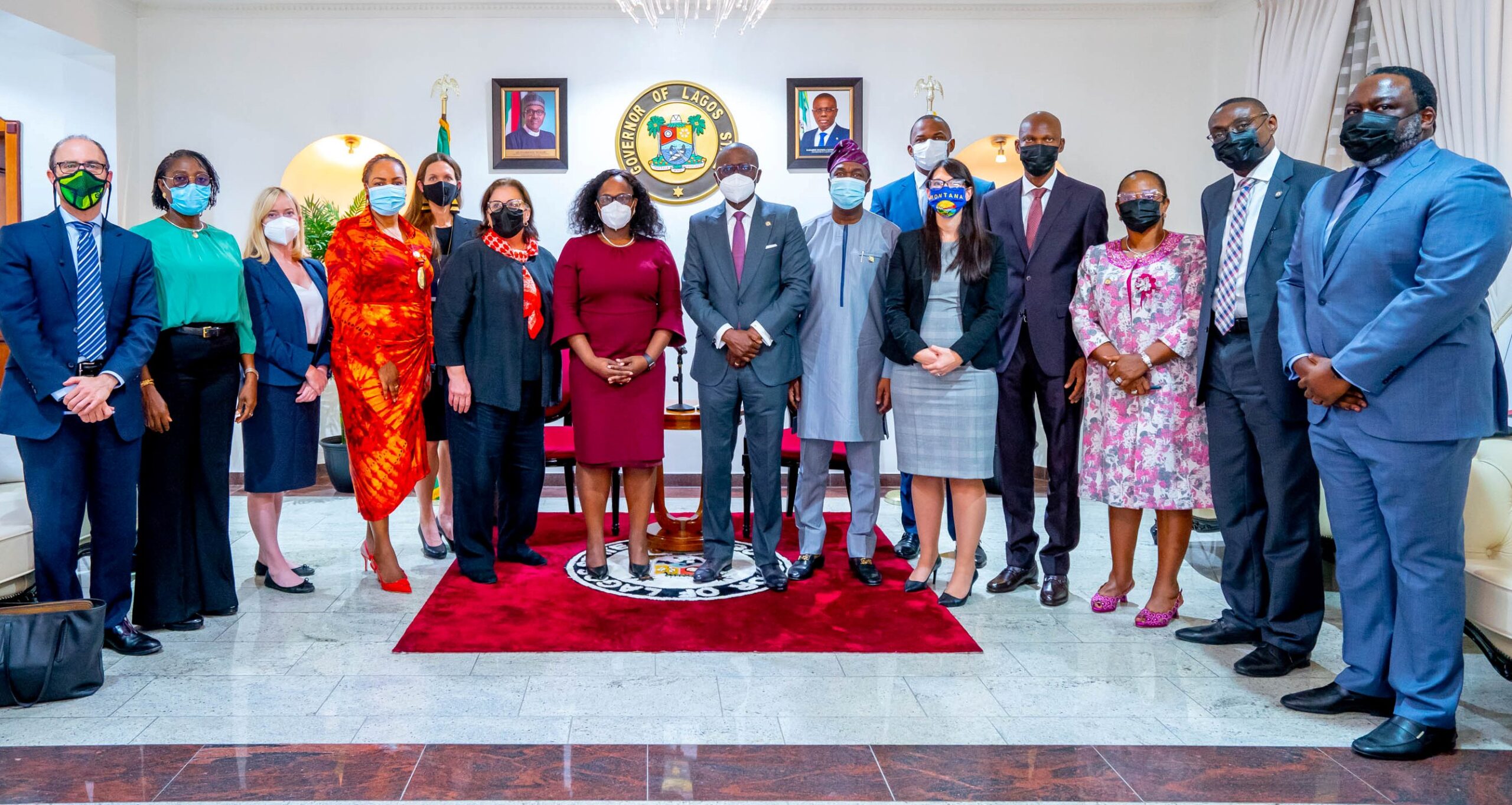 Photos: U.S. Deputy Assistant Secretary Of State For African Affairs, Ms. Akkuna Cook Meets Governor Sanwo-Olu At Lagos House, Marina, On Monday, FEB.14, 2022