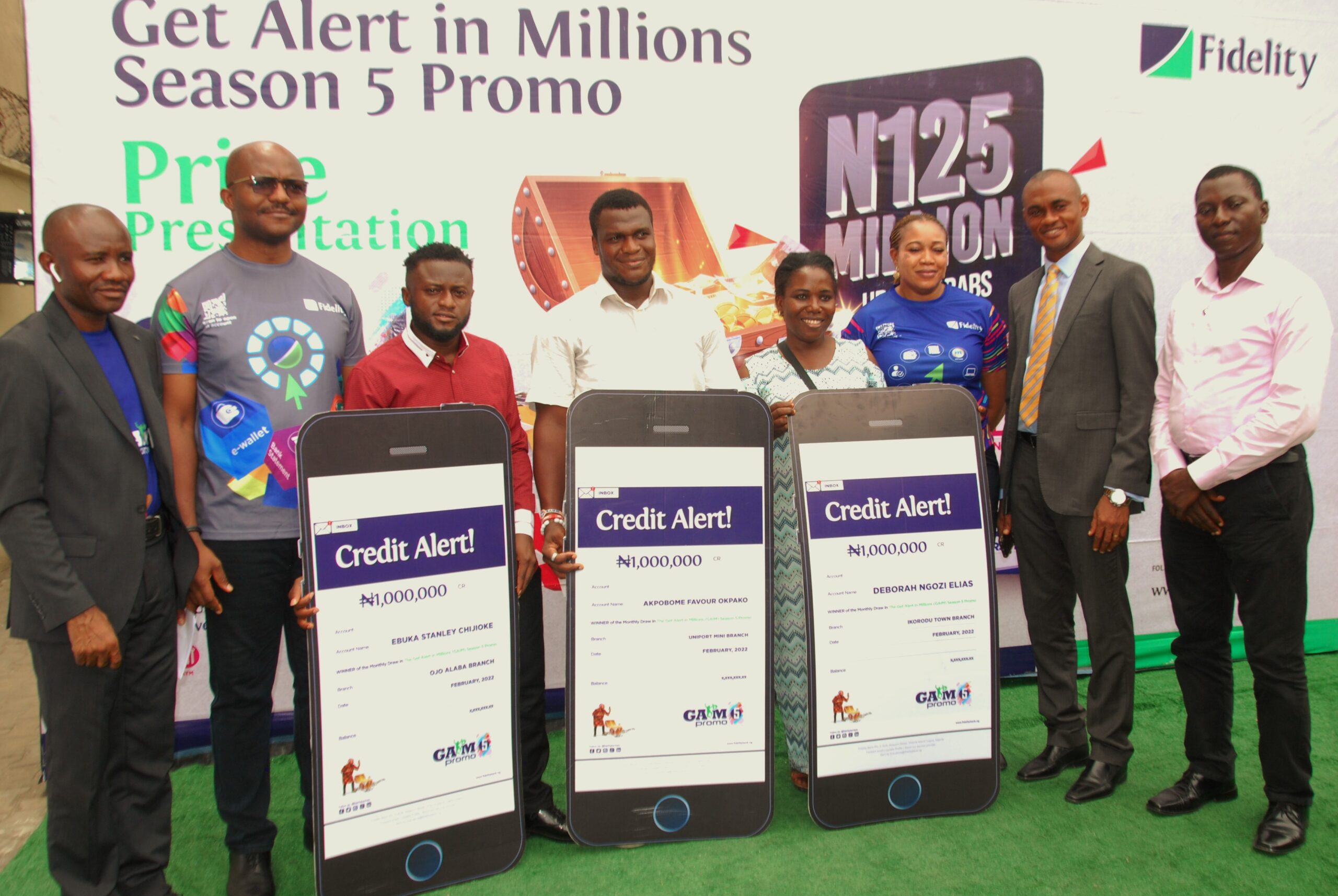 Fidelity Bank Presents N10m To Winners Of GAIM 5 Monthly Draw