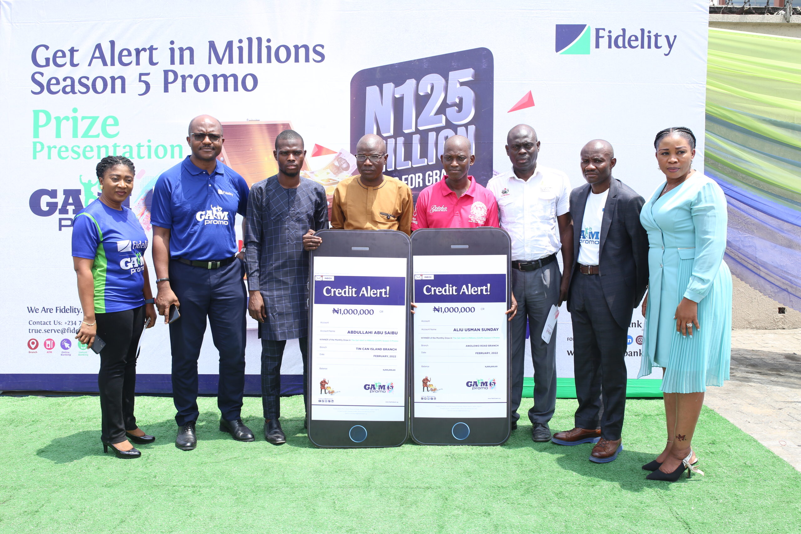 GAIM 5: Fidelity Bank Presents N10m To Winners Of 3rd Monthly Draw