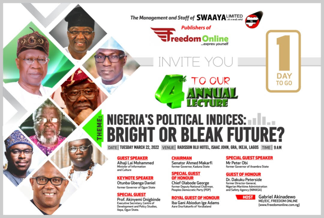 Lai Mohammed, Makarfi, Obi, Daniel, Others For Freedom Online 4th Annual Lecture