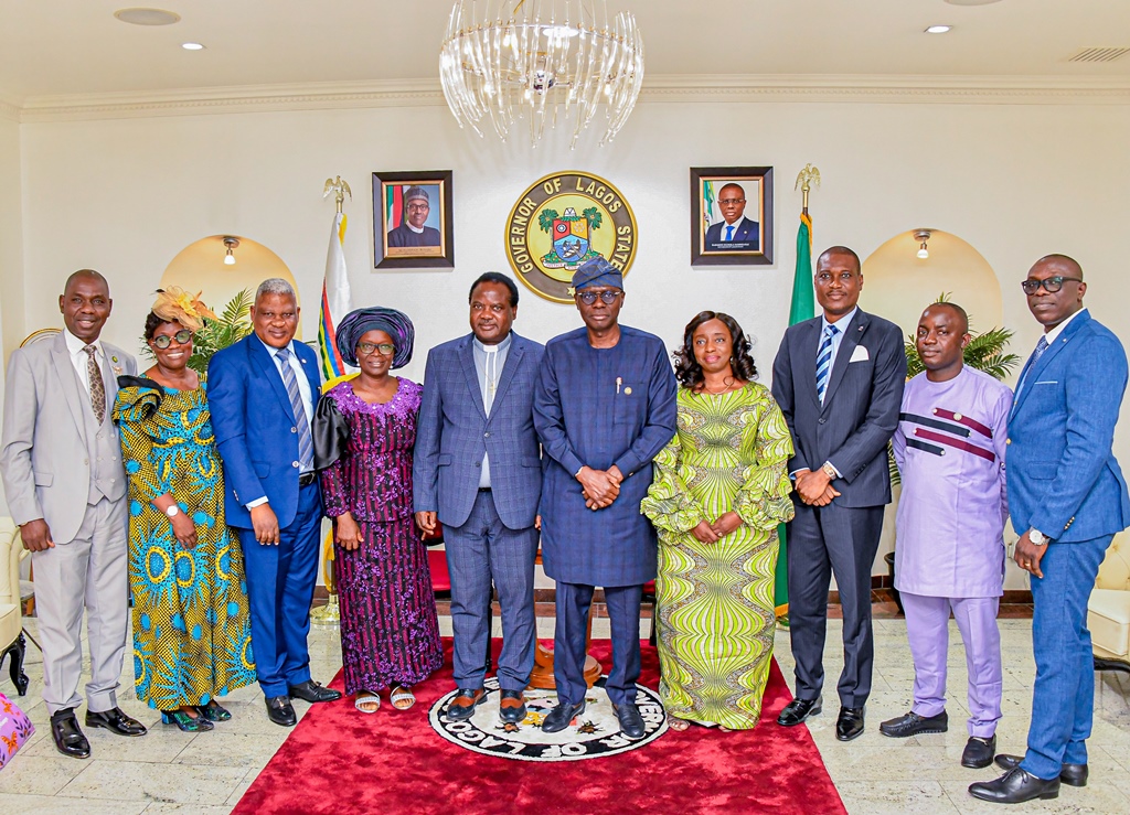 Photos: Gov. Sanwo-Olu Receives The National Leadership Of Nigerian Baptist Convention Led By The President, Rev, Dr. Israel Adelani Akanji At Lagos House, Marina.