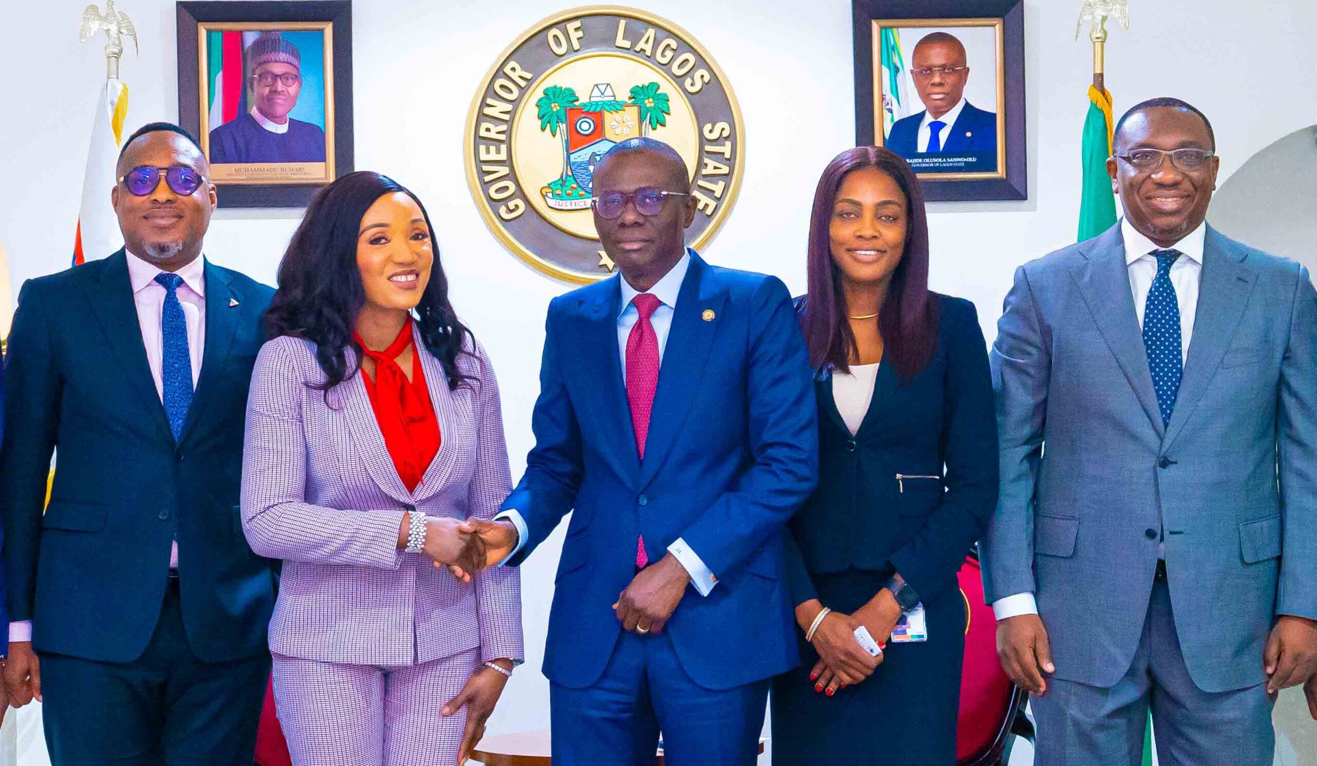 Photos: Management Of Titan Trust Bank Limited Pays Courtesy Visit To Governor Sanwo-Olu At Lagos House, Marina