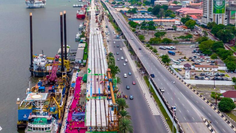 Lagos Blue Rail Line Nears Completion, As Engineers Launch Final Track Beam
