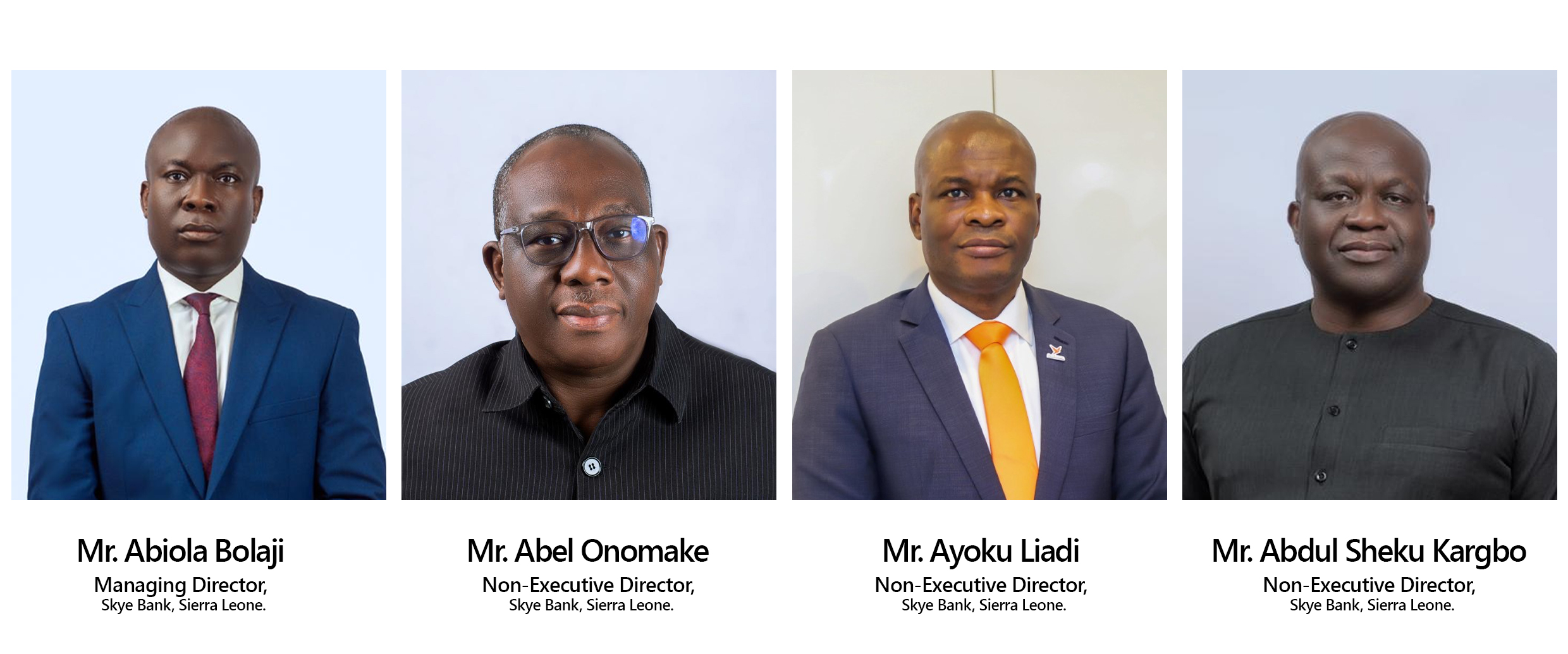 Sky Capital Appoints MD, Non-EDs For Skye Bank Sierra Leone.