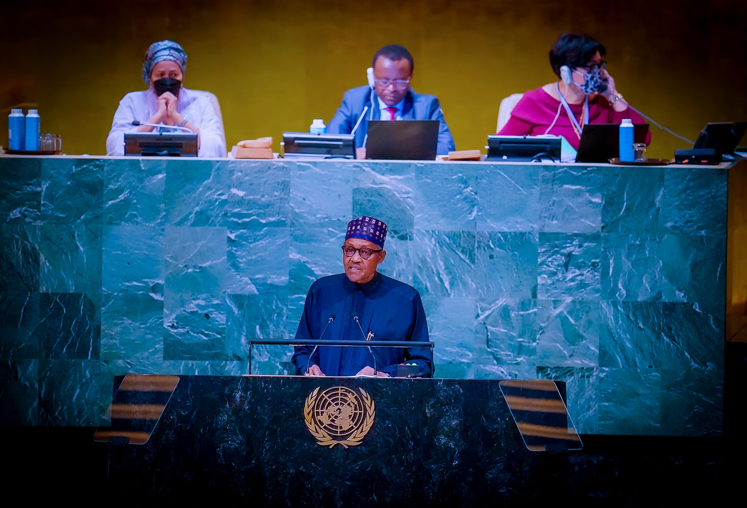 Photos: President Buhari, At The 77th Session Of United Nations General Assembly In New York