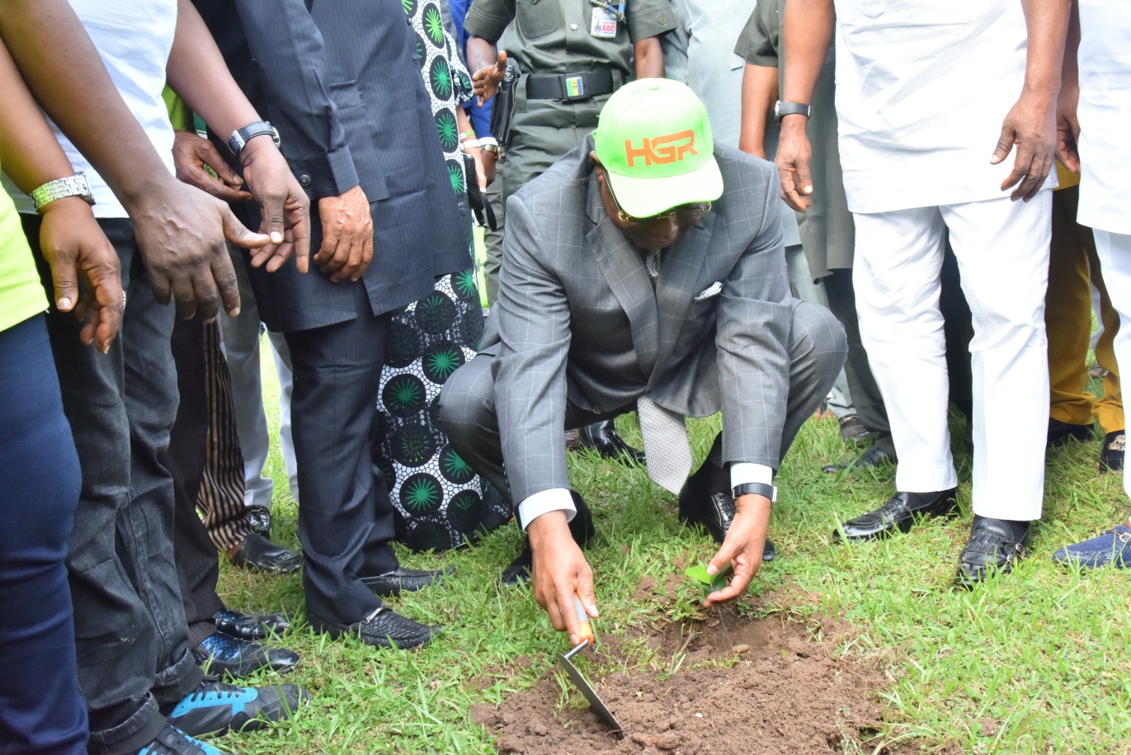 Photo: Gov. Uzodimma Planting A Tree To Flag-Off Imo State Hope Green Revelution