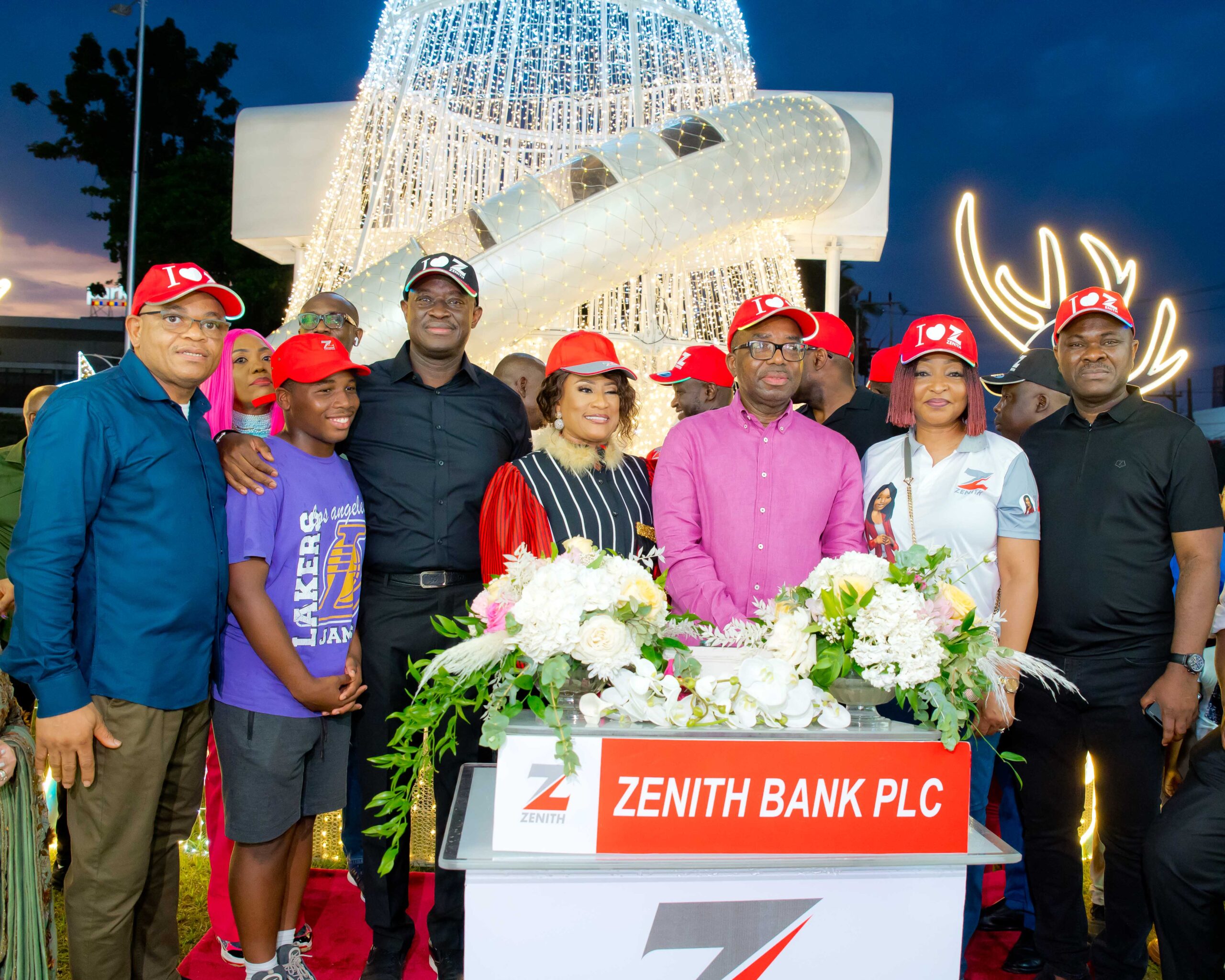 Zenith Bank Activates Yuletide Season With Ajose Adeogun Street Christmas Light-Up