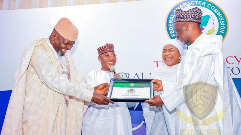 Sambo  Honoured by Federal Character Commission 