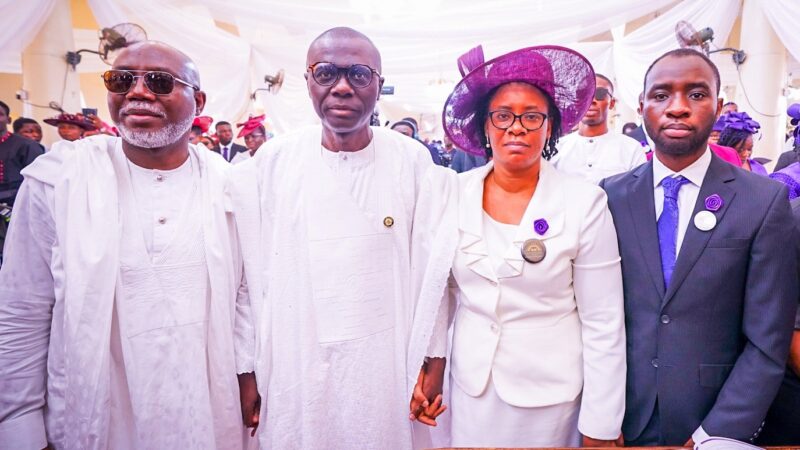Photos: Gov Sanwo-Olu At The Funeral Of Most Revd Humphrey Olumakaiye, Bishop Of The Lagos Diocese of The Anglican Communion