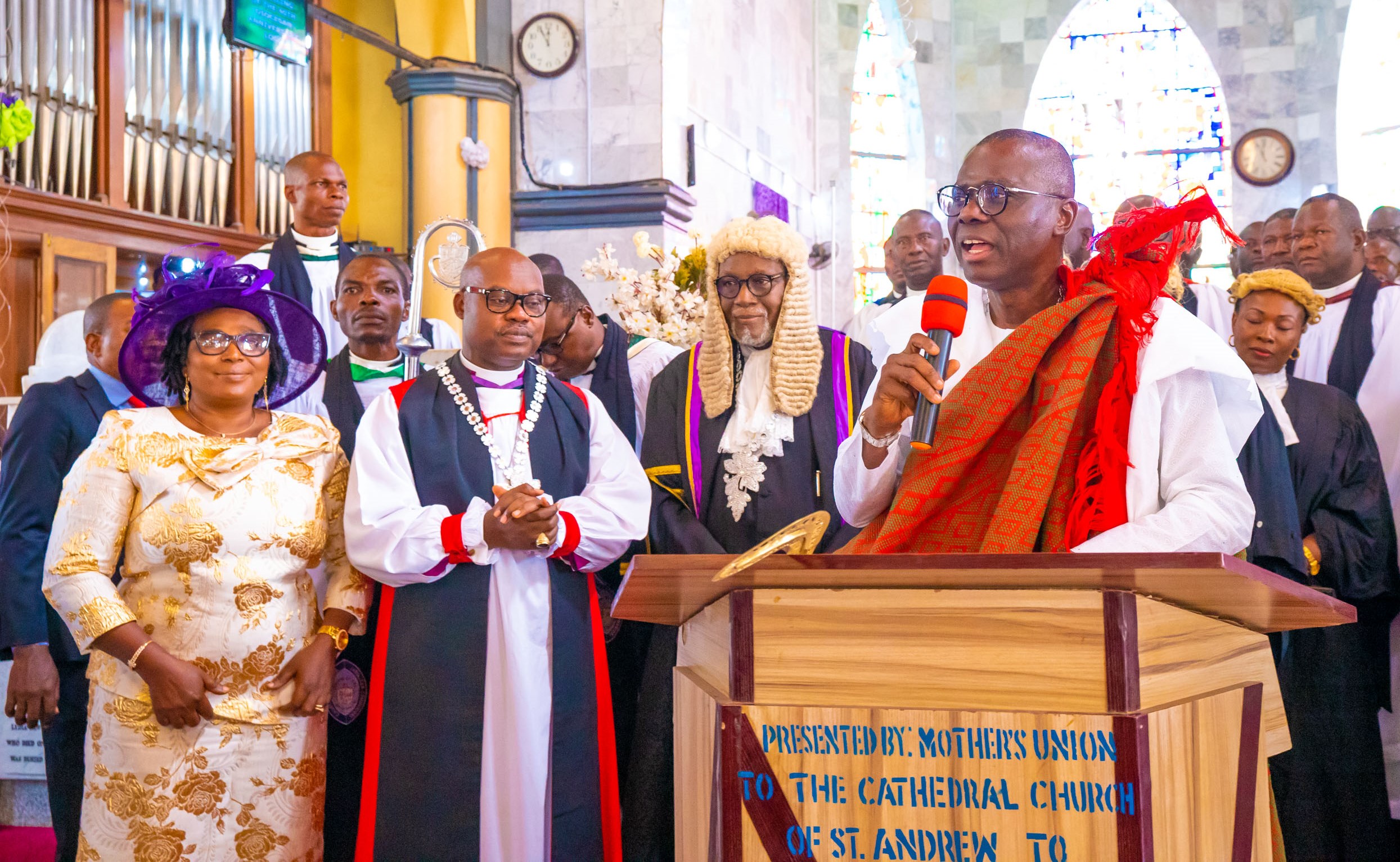 Photos: Gov.Sanwo-Olu Commissions 10-KM Okitipupa-Igbokoda By Pass,  Launches Unveiling Of 40th Anniversary Logo Of Diocese Of Owo At Andrews Cathedral, Imola In Ondo State