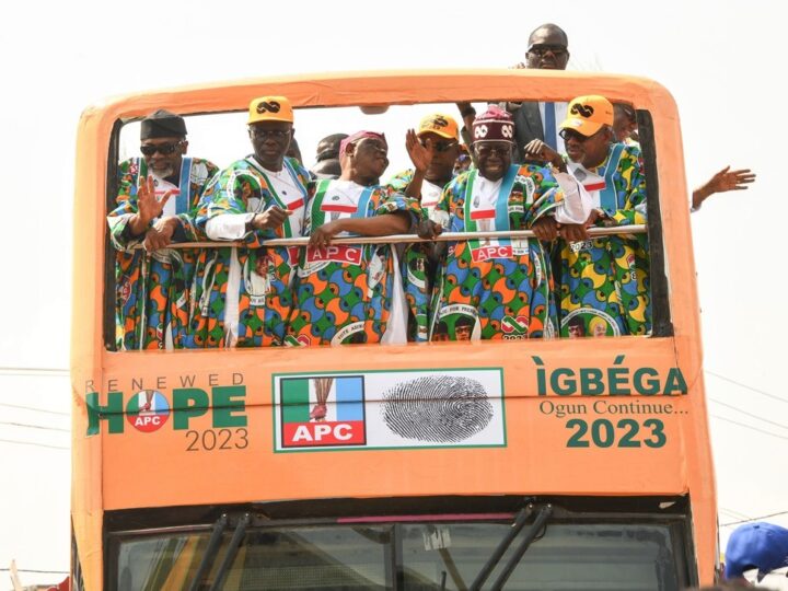 Photos: Tinubu, Shettima, Govs Sanwo-Olu, Abiodun, Others At The APC Presidential Rally In Abeokuta, Ogun State, On Wednesday