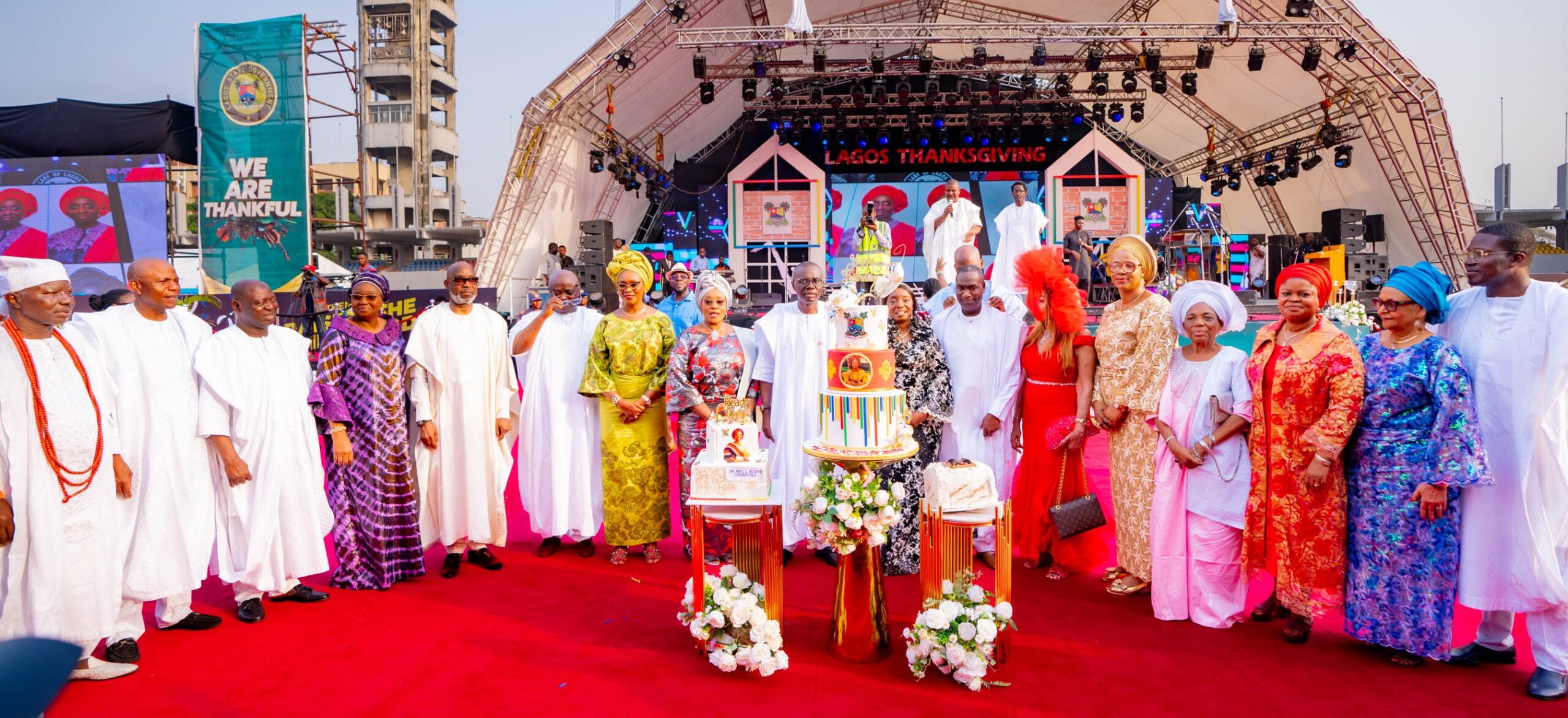 Photos: Gov Sanwo-Olu, First Lady, Others At The Lagos Statr New Year Thanksgiving Service At The Tafawa Balewa Square, Onikan On Sunday