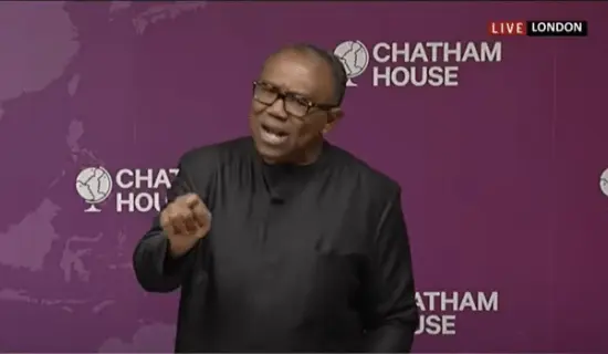 Chatham House: Obi Vows To Dismantle Inefficiency, Stop Transactional Policies In Government