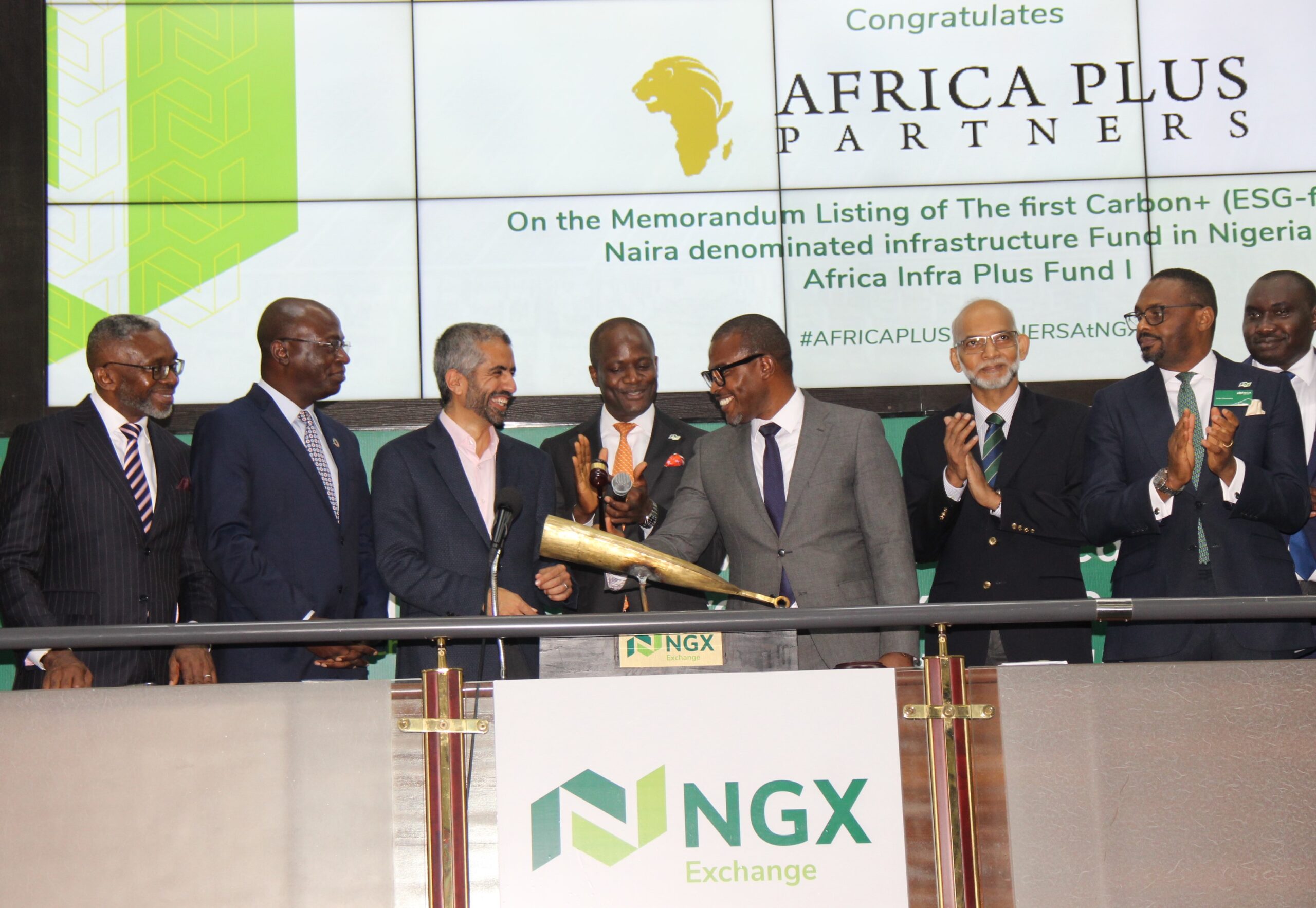 Photo: AfricaPlus Partners – Closing Gong Ceremony In Commemoration For Listing Of Its Africa Infra Plus Fund 1
